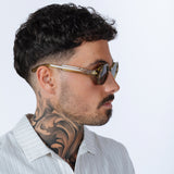 Round Hexagon Sunglasses in Sage Green