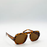 Retro Navigator Sunglasses in Brown Tortoiseshell
