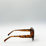 Retro Navigator Sunglasses in Brown Tortoiseshell