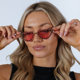 Diamante Cat-Eye Sunglasses in Pink