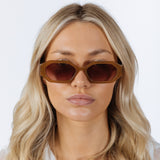 Oval Geomentric Sunglasses in Tortoise Brown