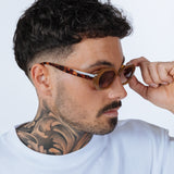 Oval Geomentric Sunglasses in Tortoise Brown