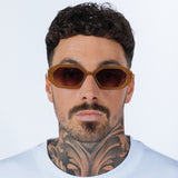Oval Geomentric Sunglasses in Tortoise Brown