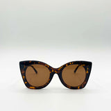 Oversized Round Cat-Eye Sunglasses in Tortoiseshell