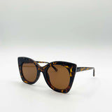 Oversized Round Cat-Eye Sunglasses in Tortoiseshell