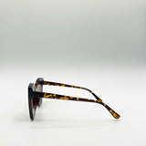 Oversized Round Cat-Eye Sunglasses in Tortoiseshell