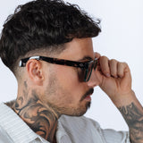 Square Sunglasses in Green Black