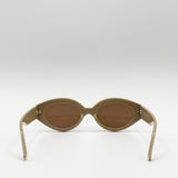 Retro Small Oval Sunglasses Beige