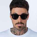 Bold Rounded Sunglasses in Black