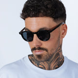 Bold Rounded Sunglasses in Black
