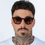 Bold Rounded Sunglasses in Tortoiseshell