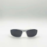 Outdoor Racer Sunglasses in White Black with Hard Case