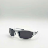 Outdoor Racer Sunglasses in White Black with Hard Case