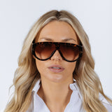 Oversized Rounded Tortoiseshell Sunglasses
