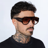 Oversized Rounded Tortoiseshell Sunglasses