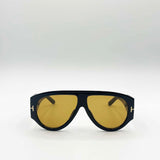Oversized Rounded Sunglasses Black Brown