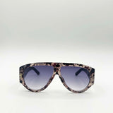 Oversized Rounded Sunglasses Brown Black
