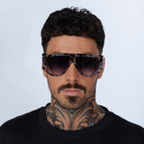 Oversized Rounded Sunglasses Brown Black