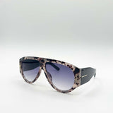 Oversized Rounded Sunglasses Brown Black