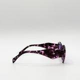 Retro Polygonal Cat-Eye Sunglasses in Purple