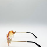 Butterfly Y2K Rimless Sunglasses
