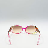 Floral Pink Oval Sunglasses
