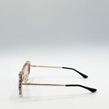 Cat-Eye Diamante Sunglasses in Pink