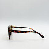 Navigator Sunglasses in Tortoiseshell Olive Lense