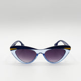 Two Tone Cat-Eye Sunglasses in Blues