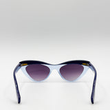 Two Tone Cat-Eye Sunglasses in Blues