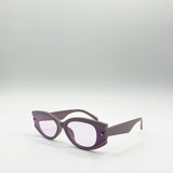 Oval Rectangular Vintage Sunglasses in Purple