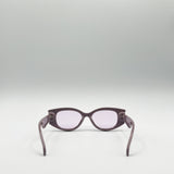 Oval Rectangular Vintage Sunglasses in Purple