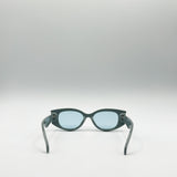 Oval Rectangular Vintage Sunglasses in Blue