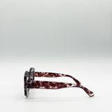 Oversized Chunky Rectangle Sunglasses in Brown multi