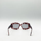 Oversized Chunky Rectangle Sunglasses in Brown multi