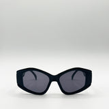 Angular Cat-Eye Sunglasses in Black
