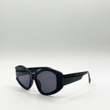 Angular Cat-Eye Sunglasses in Black