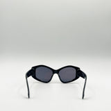 Angular Cat-Eye Sunglasses in Black