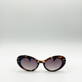 Oval Cat-Eye Sunglasses in Tortoise