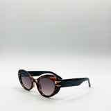 Oval Cat-Eye Sunglasses in Tortoise