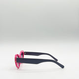 Oval Cat-Eye Sunglasses in Hot Pink