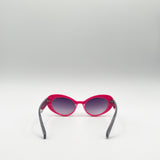 Oval Cat-Eye Sunglasses in Hot Pink