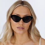 Cat-Eye Sunglasses in Black