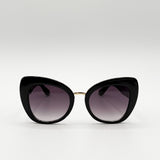 Oversized Cat-Eye Sunglasses in Black