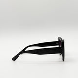 Oversized Cat-Eye Sunglasses in Black