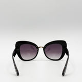 Oversized Cat-Eye Sunglasses in Black