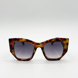 Square Cat-Eye Sunglasses in Tortoiseshell