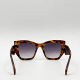 Square Cat-Eye Sunglasses in Tortoiseshell