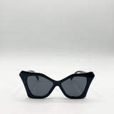 Oversized Cat-Eye Sunglasses in Black