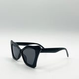Oversized Cat-Eye Sunglasses in Black